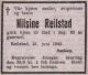 Obituary_Nilsine_Jonasdatter_Reilstad_1943