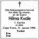 Obituary_Hilma_Kristine_Lovise_Marie_Garthe_1990